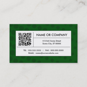 Carte De Visite code vert de l'image tramée QR