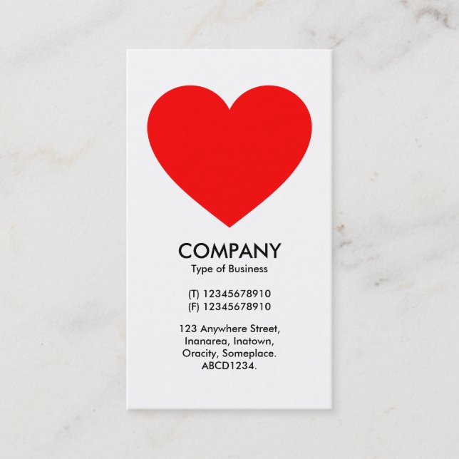 Carte De Visite Coeur (Devant)
