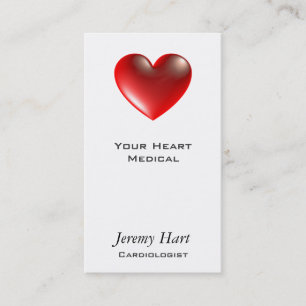 Carte De Visite coeur 3d/verre