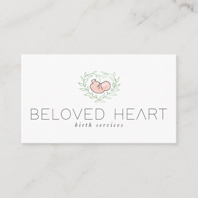 Carte De Visite Coeur aimé (Devant)