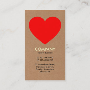 Carte De Visite Coeur - Carton