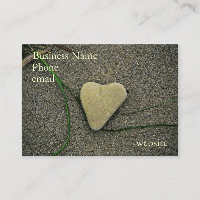 Carte De Visite Coeur de carte-Personnaliser d'affaires de pierre (Devant)