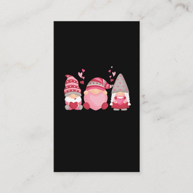 Carte De Visite Coeur de la journée des Valentines Gnome Cute (Devant)