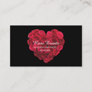 Carte De Visite Coeur de la Rose rouge