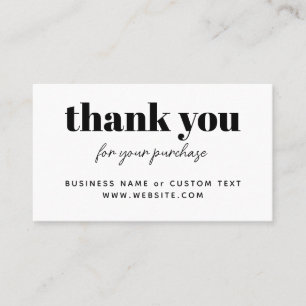 Carte De Visite Coeur de Merci moderne pour votre achat Petit