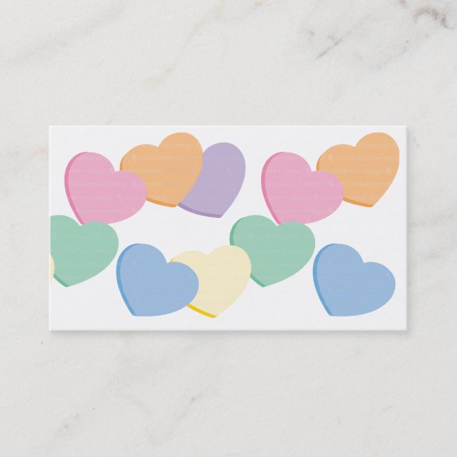 Carte De Visite Coeur de Valentine (Devant)