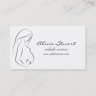 Carte De Visite Coeur de ventre de femme enceinte de Doula de