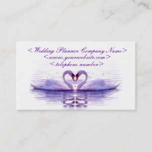 Carte De Visite Coeur de wedding planner de cygnes