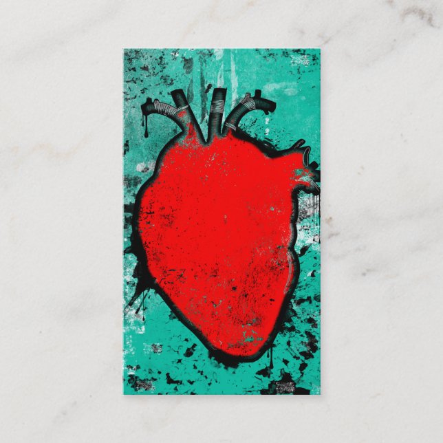 Carte De Visite coeur grinçant (Devant)