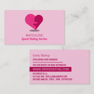 Carte De Visite Coeur romantique, vitesse de rencontre Organisateu