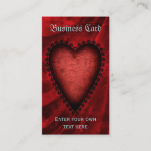 Carte De Visite Coeur rouge gothique