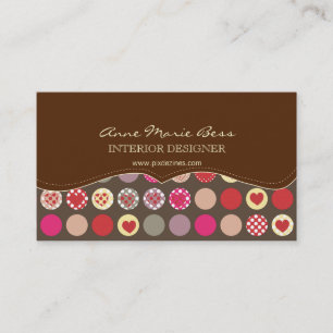Carte De Visite Coeurs/cartes de visite chocolat de pois
