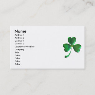 Carte De Visite Coeurs chanceux 1 de shamrock