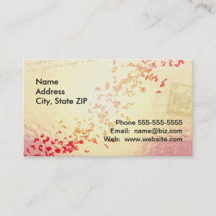 Carte De Visite Coeurs en baisse d'amour