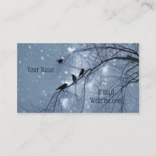 Carte De Visite Coeurs neigeux