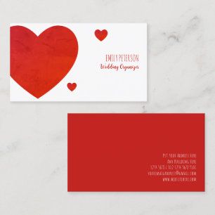 Carte De Visite Coeurs rouges