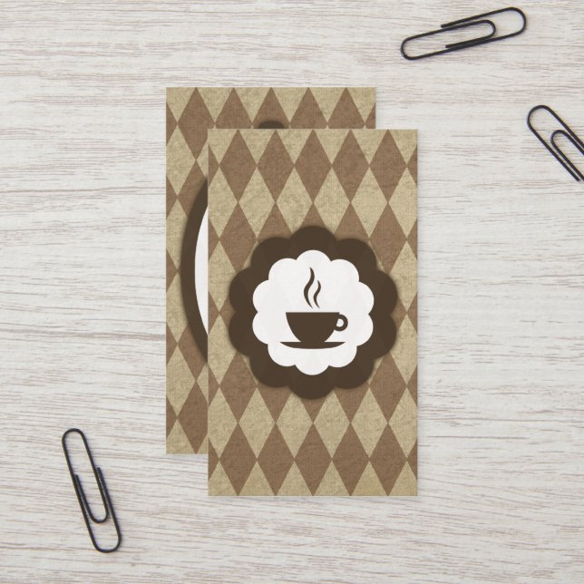 Carte De Visite coffee (Devant/Arrière en situation)