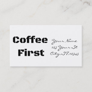 Carte De Visite Coffee First Thunder_Cove