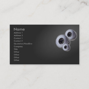 Carte de visite Cogs Argent