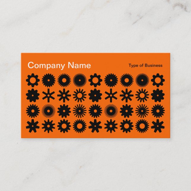 Carte De Visite Cogs - Noir sur Orange (Devant)