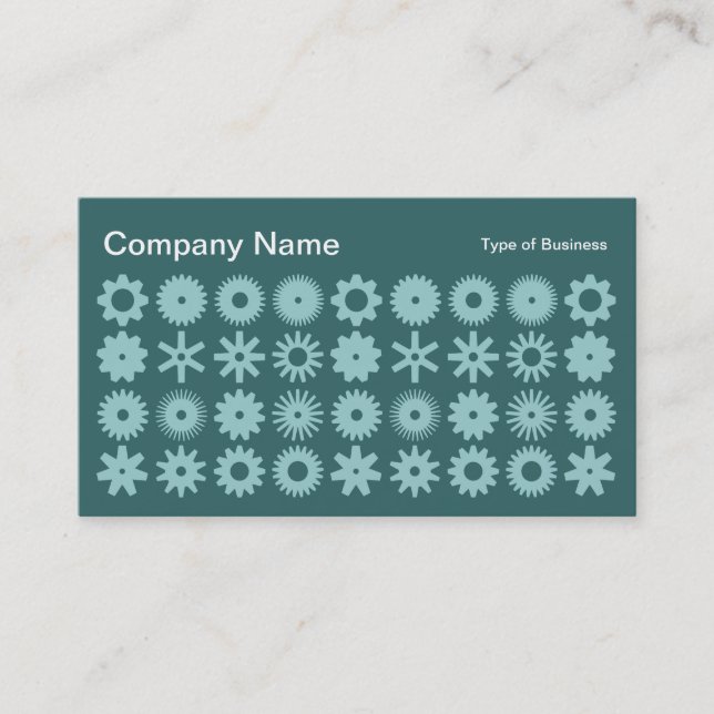 Carte De Visite Cogs - Nuances de Vert (Devant)