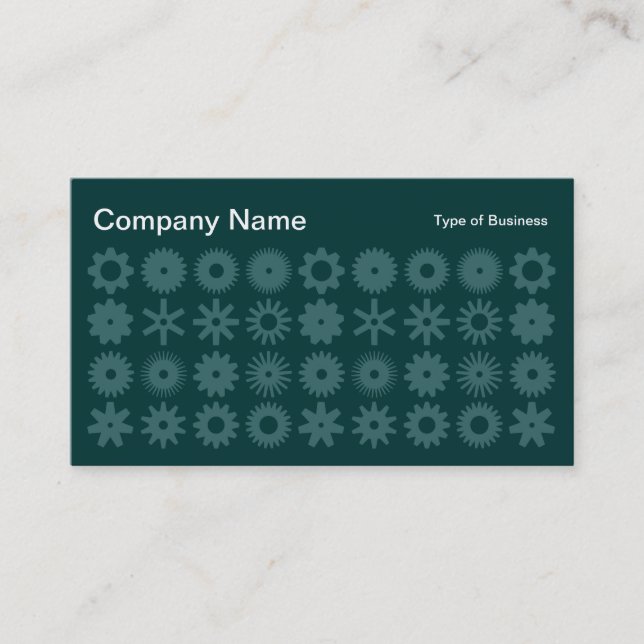 Carte De Visite Cogs - Tons de Vert 03 (Devant)