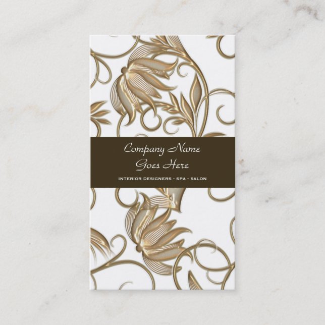 Carte De Visite Coiffeur Brown de spa de salon (Devant)