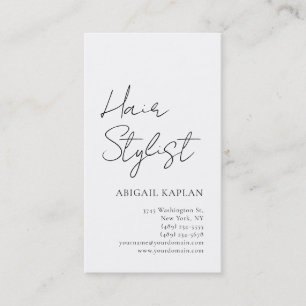 Carte De Visite Coiffeur cheveux lisses Moderne Minimaliste Élégan
