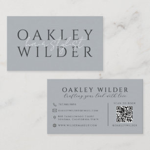 Carte De Visite Coiffeur Code QR Neutre