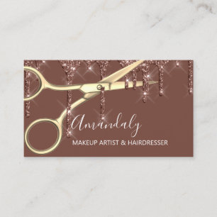 Carte De Visite Coiffeur Coiffeur Escisses d'or Coiffeur