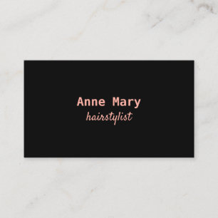 Carte De Visite Coiffeur Coiffeur rose noir bracelet corail