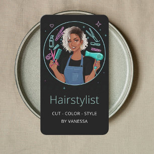 Carte De Visite Coiffeur Coloriste Styliste Capillaire Moderne