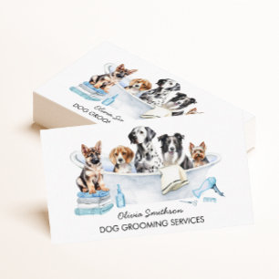 Carte De Visite Coiffeur de chiens et salon pour animaux de compag
