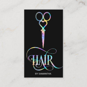 Carte De Visite Coiffeur de coiffure de la chaîne Holographique Ne