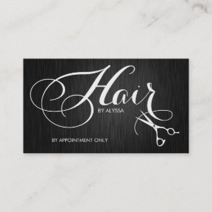 Carte De Visite Coiffeur de fantaisie élégant de manuscrit sur la