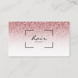 Carte De Visite Coiffeur de salon de coiffure Rose Gold Parties sc