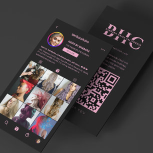 Carte De Visite Coiffeur esthétique minimaliste Instagram Thérapeu
