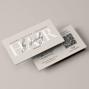 Carte De Visite Coiffeur Minimal Salon de coiffure Sable