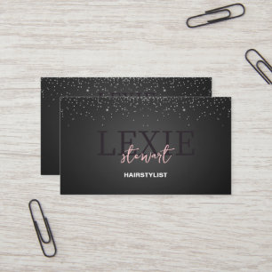 Carte De Visite Coiffeur Minimaliste et Élégant sur Recommandation
