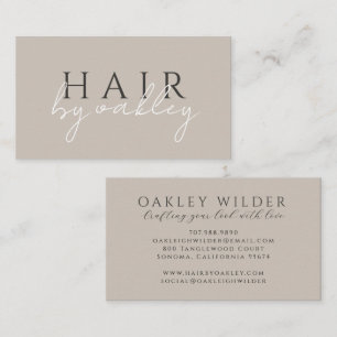 Carte De Visite Coiffeur Minimaliste Griege