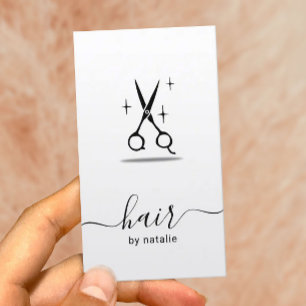 Carte De Visite Coiffeur minimaliste pour ciseaux à cheveux