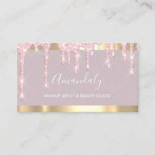 Carte De Visite Coiffeur Nails Lash Maquillage Artiste Déchets Ros