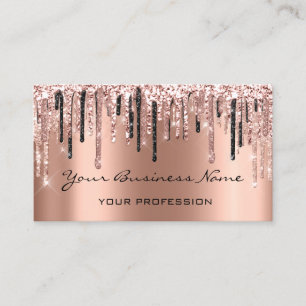 Carte De Visite Coiffeur Nails Maquillage Eyelash Rose Gold