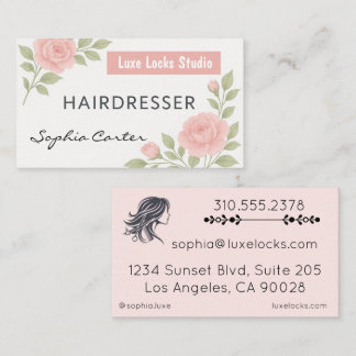 Carte De Visite Coiffeur professionnel Horizontal double face