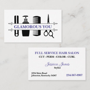 Carte De Visite Coiffeur Professionnel Salon de Cosmétologie