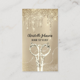 Carte De Visite Coiffeur Smoky Gold Drivers Parties scintillant ci