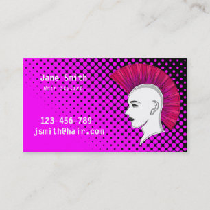 Carte De Visite Coiffeur styliste Punk Hair personnalisable