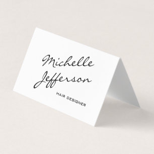 Carte De Visite Coiffeur Styliste Tendance Noir & Blanc