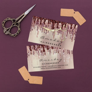 Carte De Visite Coiffeuse Coiffeuse Ciseaux Rose