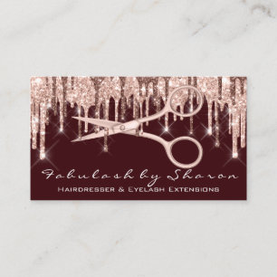 Carte De Visite Coiffeuse Coiffeuse ciseaux Rose Drives VIP